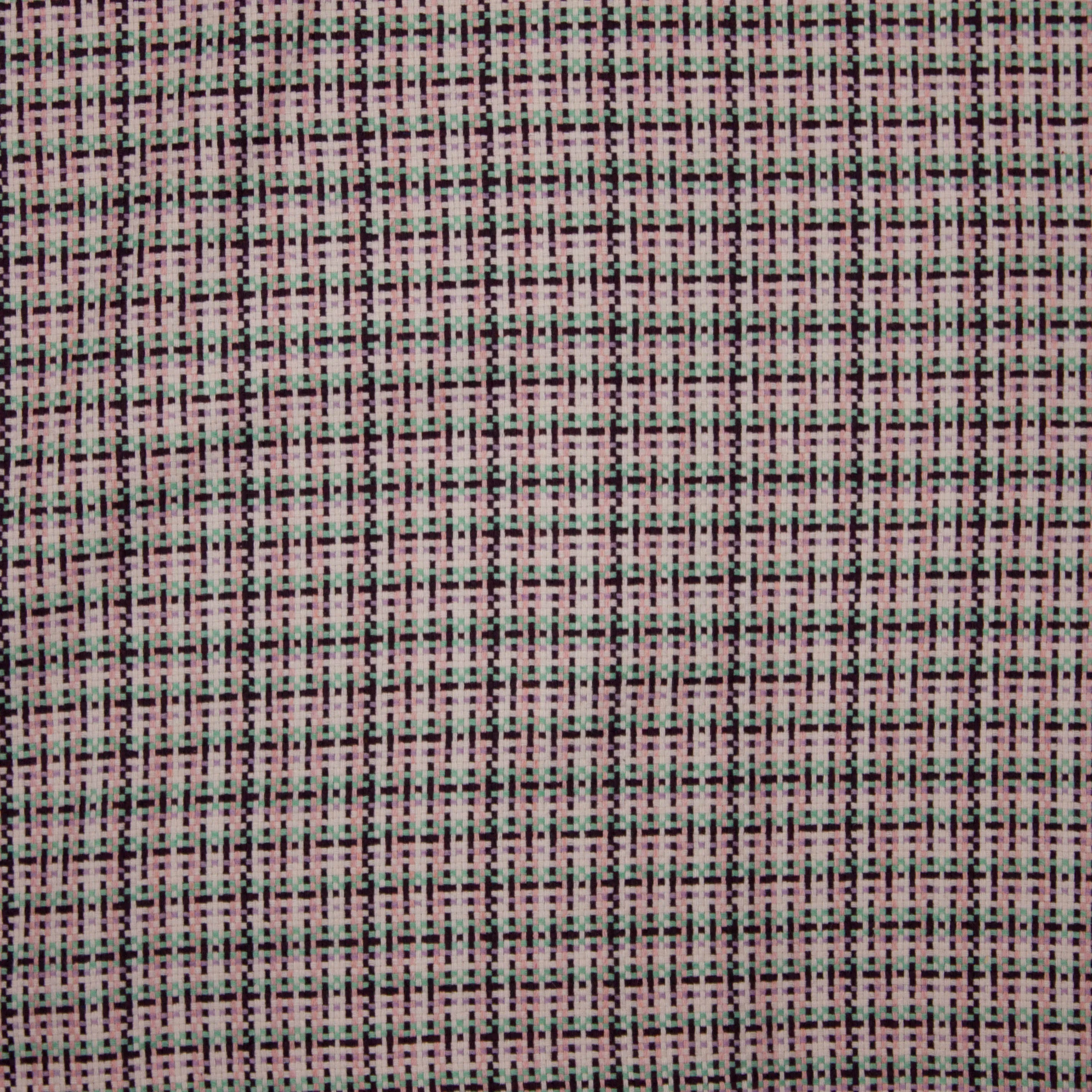 Wol viscose mengeling met ruitjes