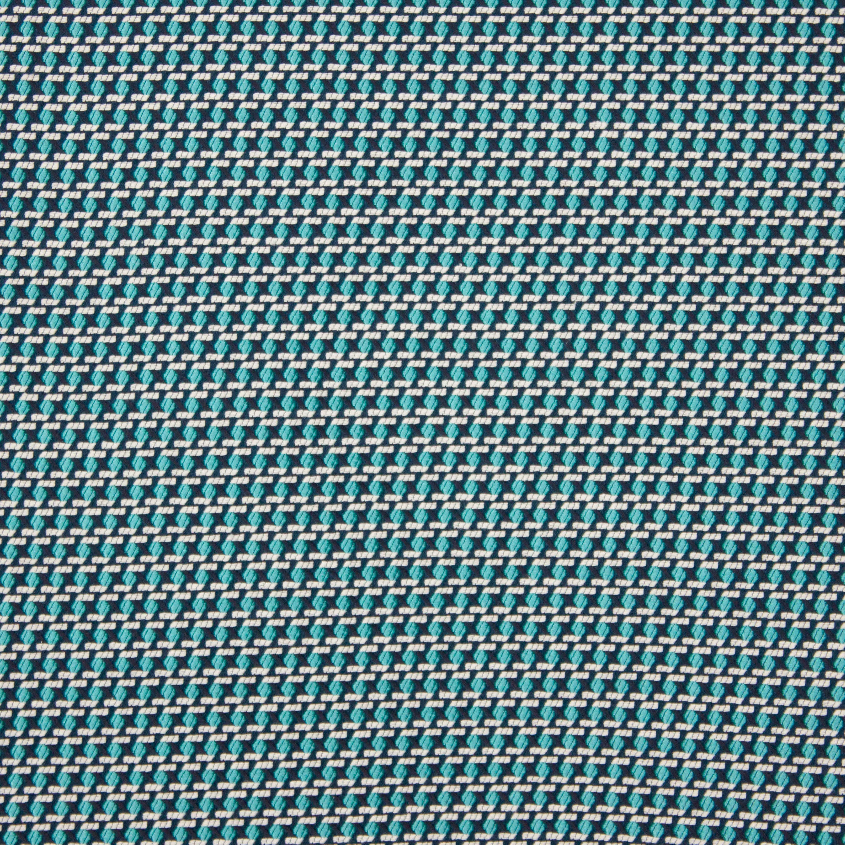 Petrol jacquard met abstract motief
