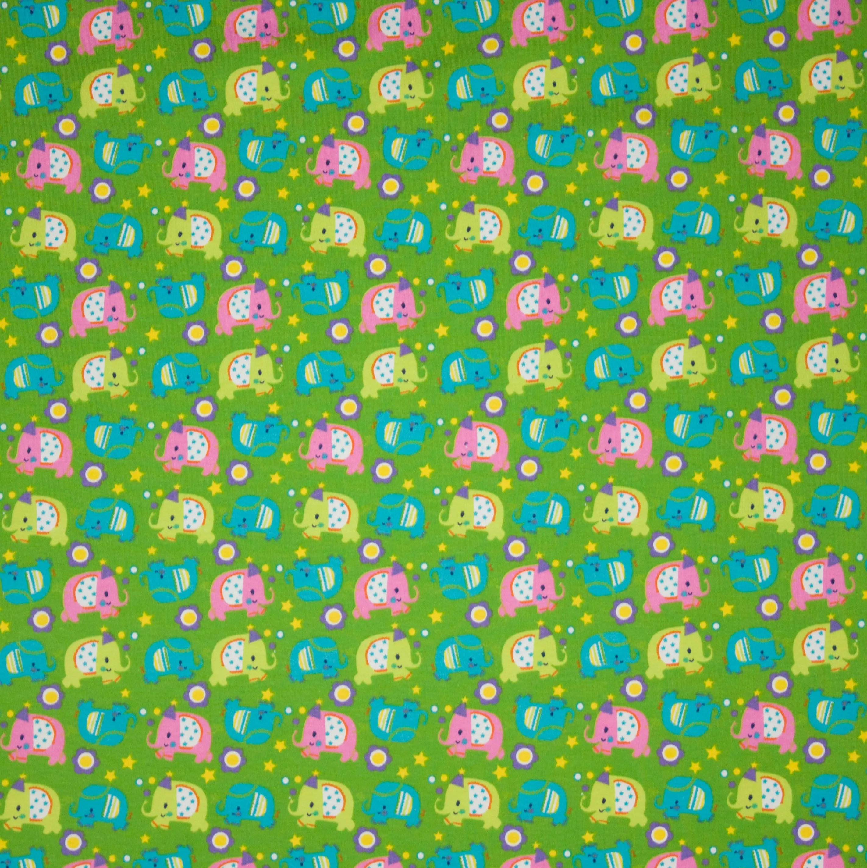 Katoen tricot olifanten motief