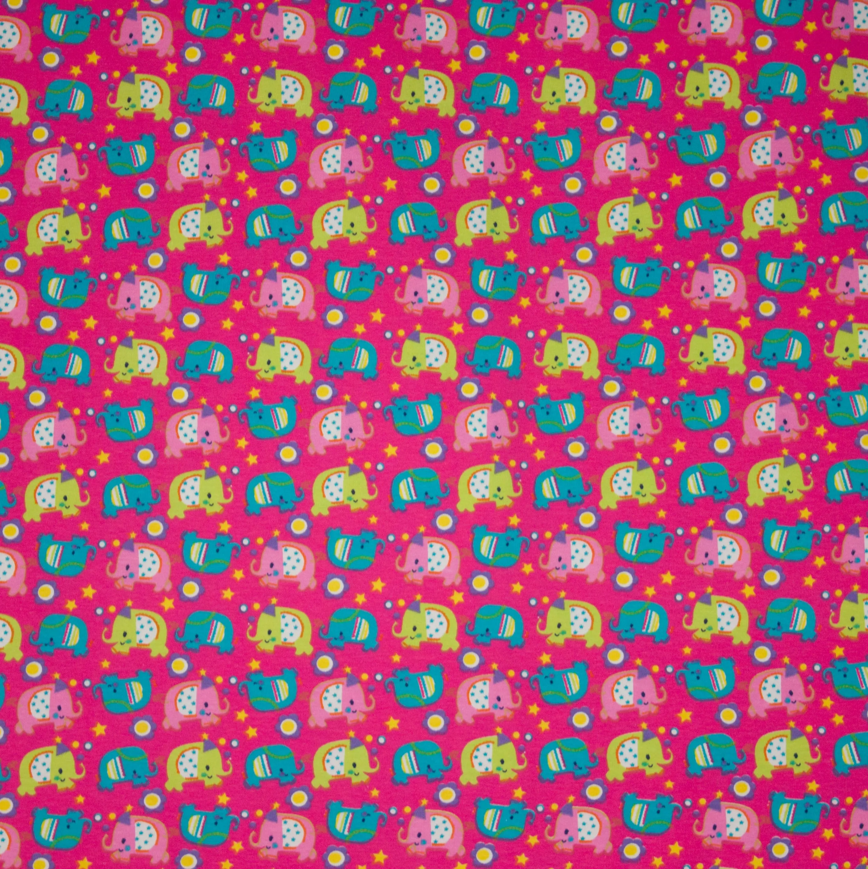 Katoen tricot olifanten motief