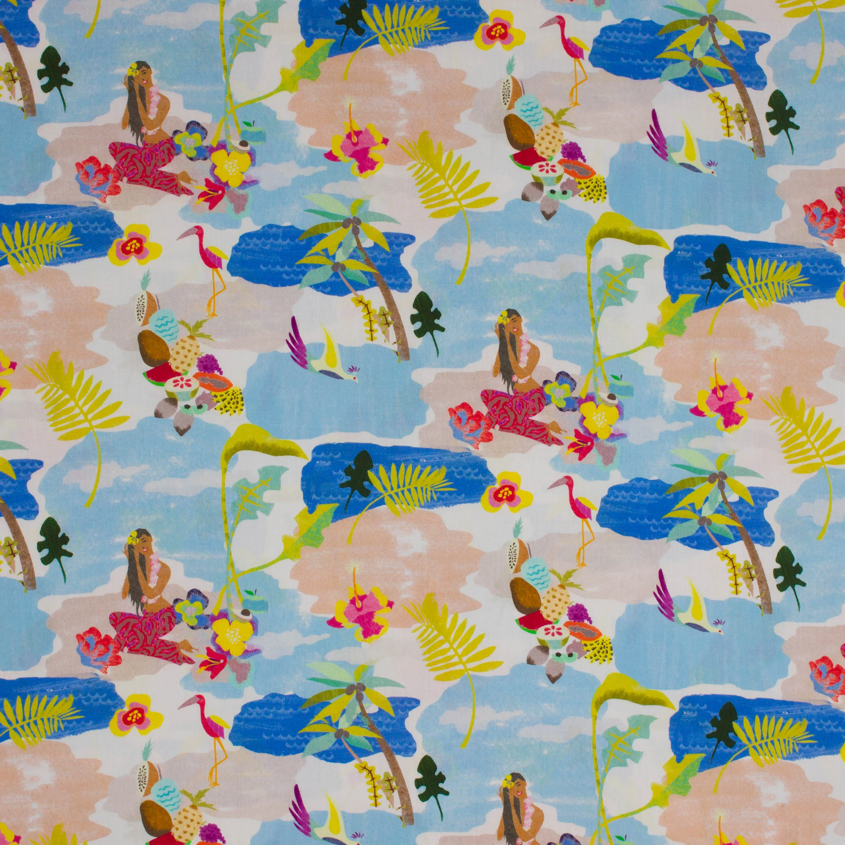Viscose met hawai print - Little Darling