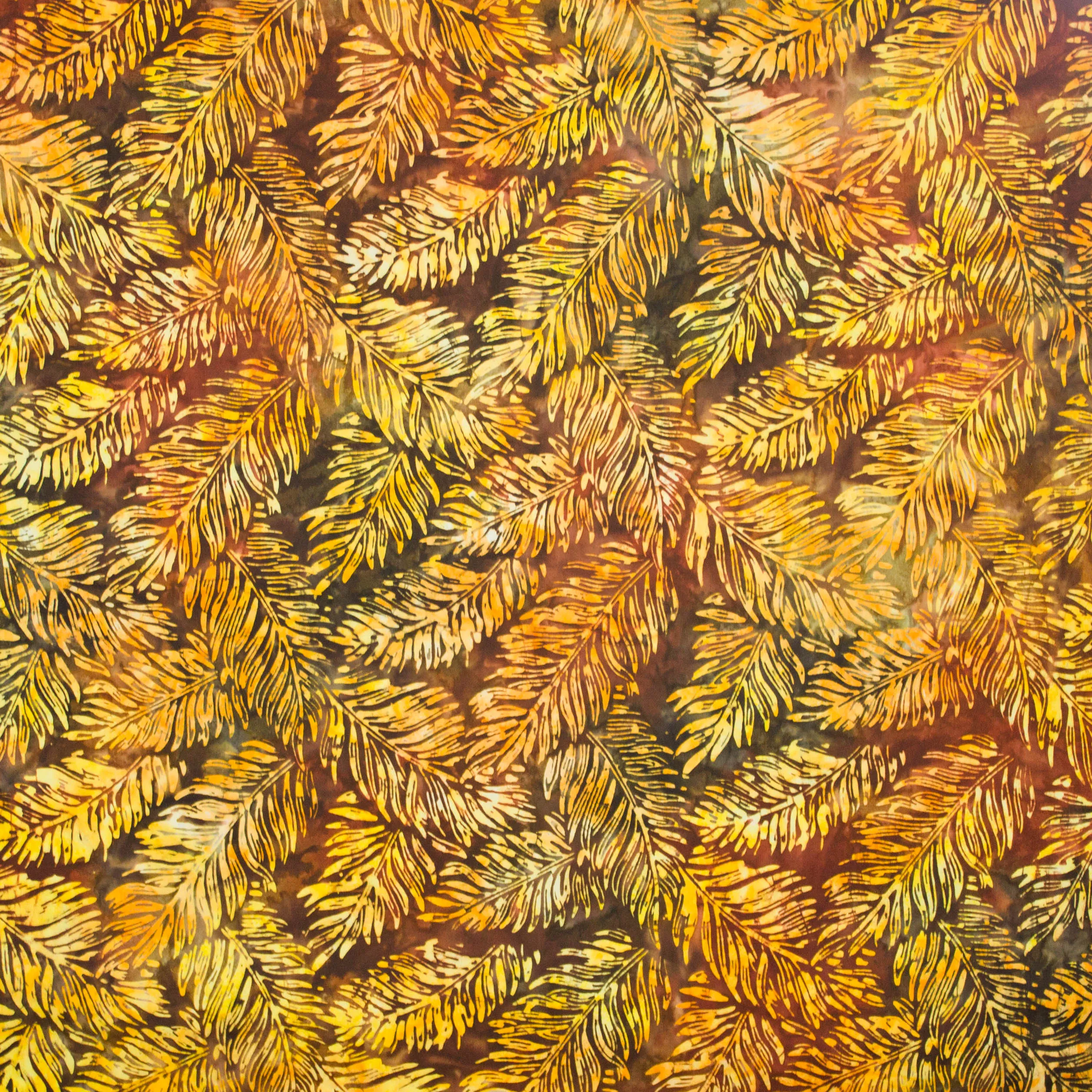 Landschap quilt met palmbladeren