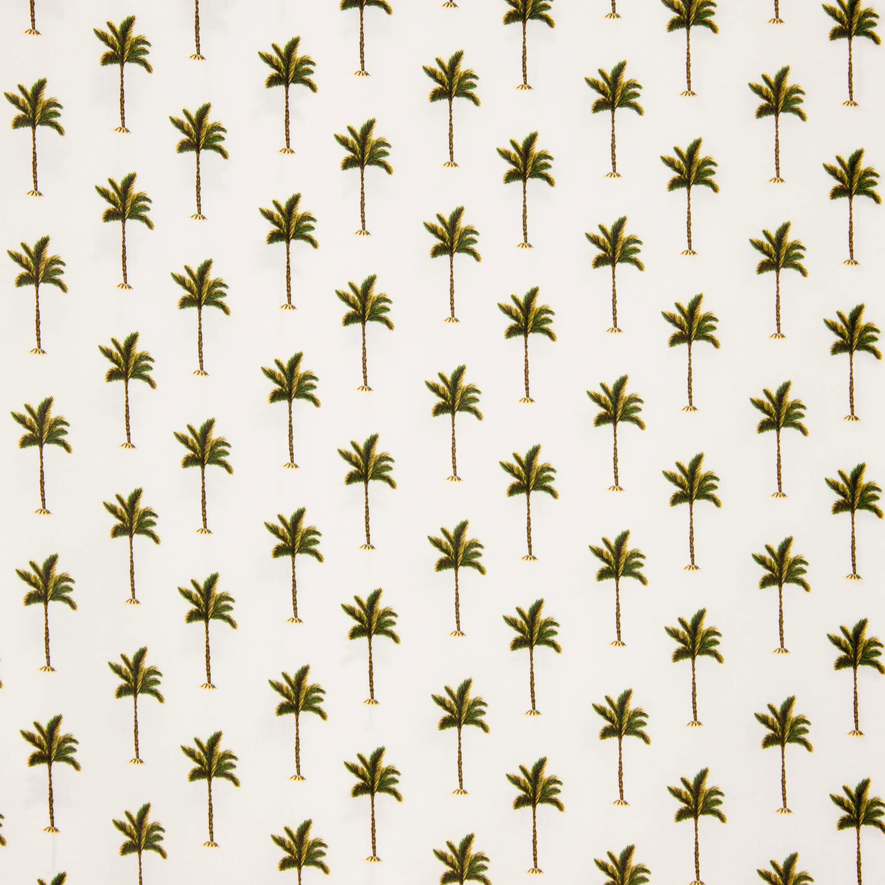 Witte viscose met palmbomen