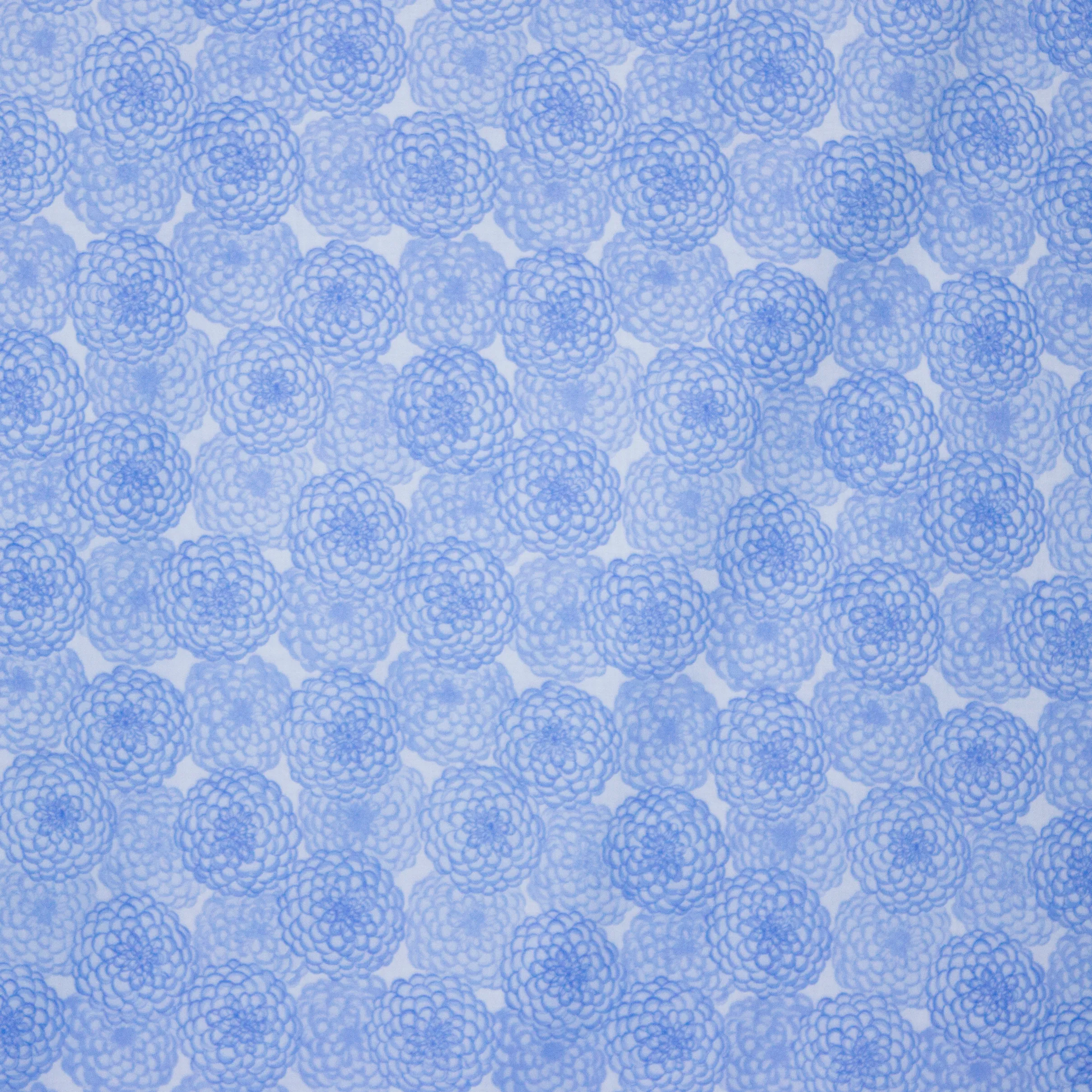 Blauwe katoen met bloemen