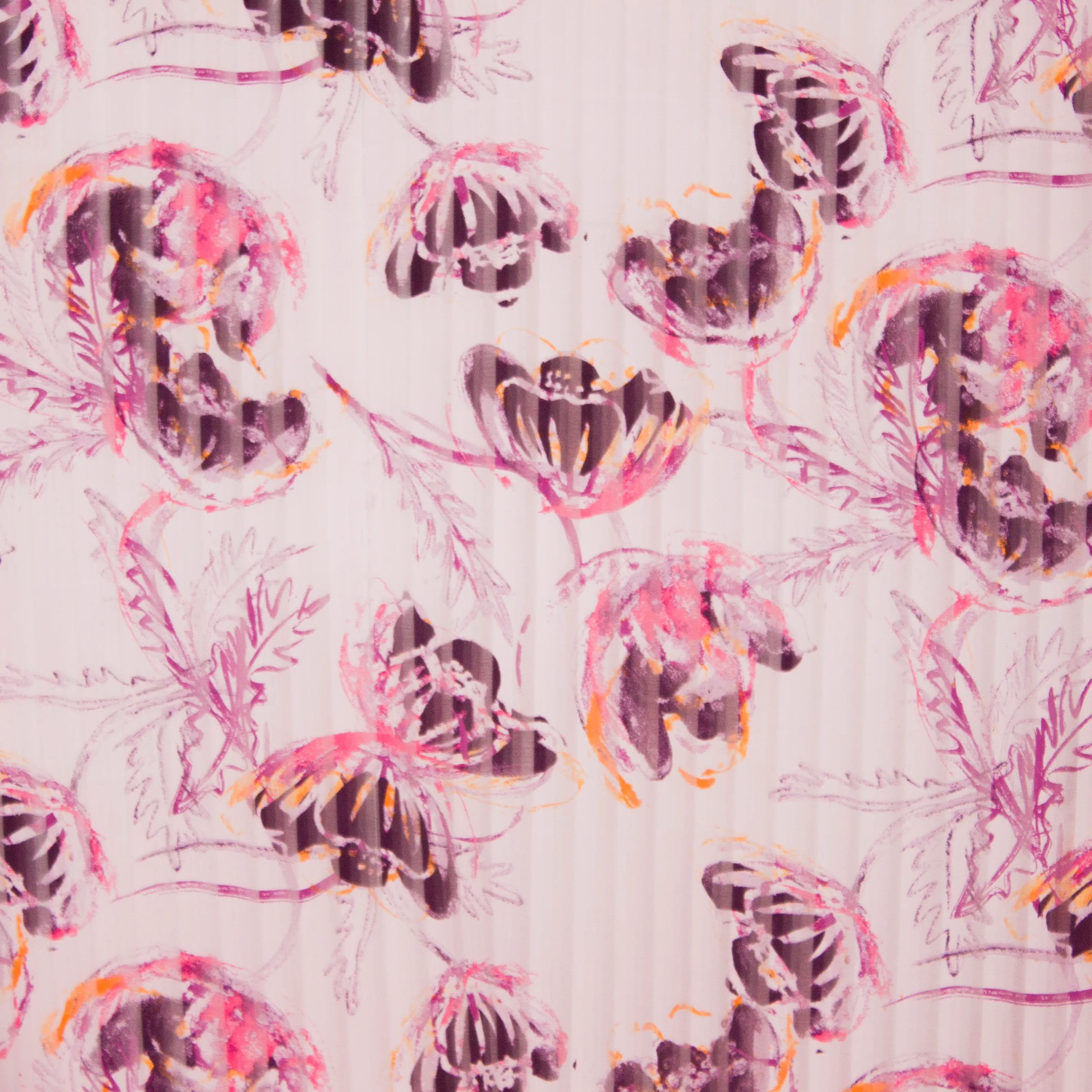 Gestreepte polyester voile - Milliblu's