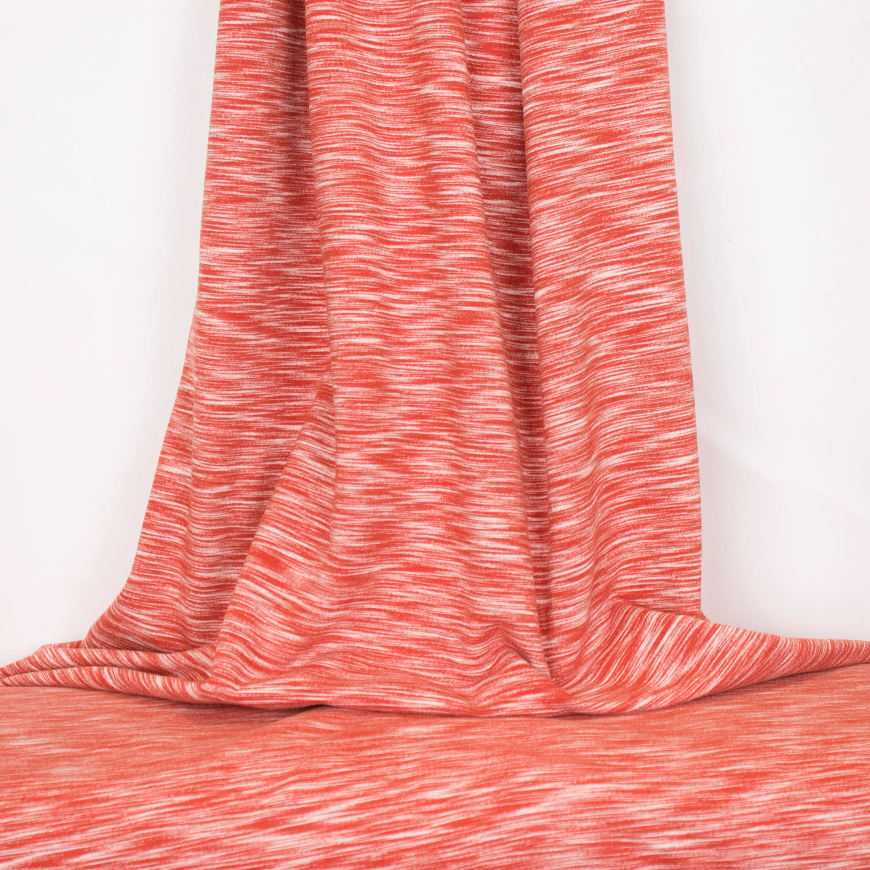 Donker oranje met wit gemêleerde sweater brushed - Poppy