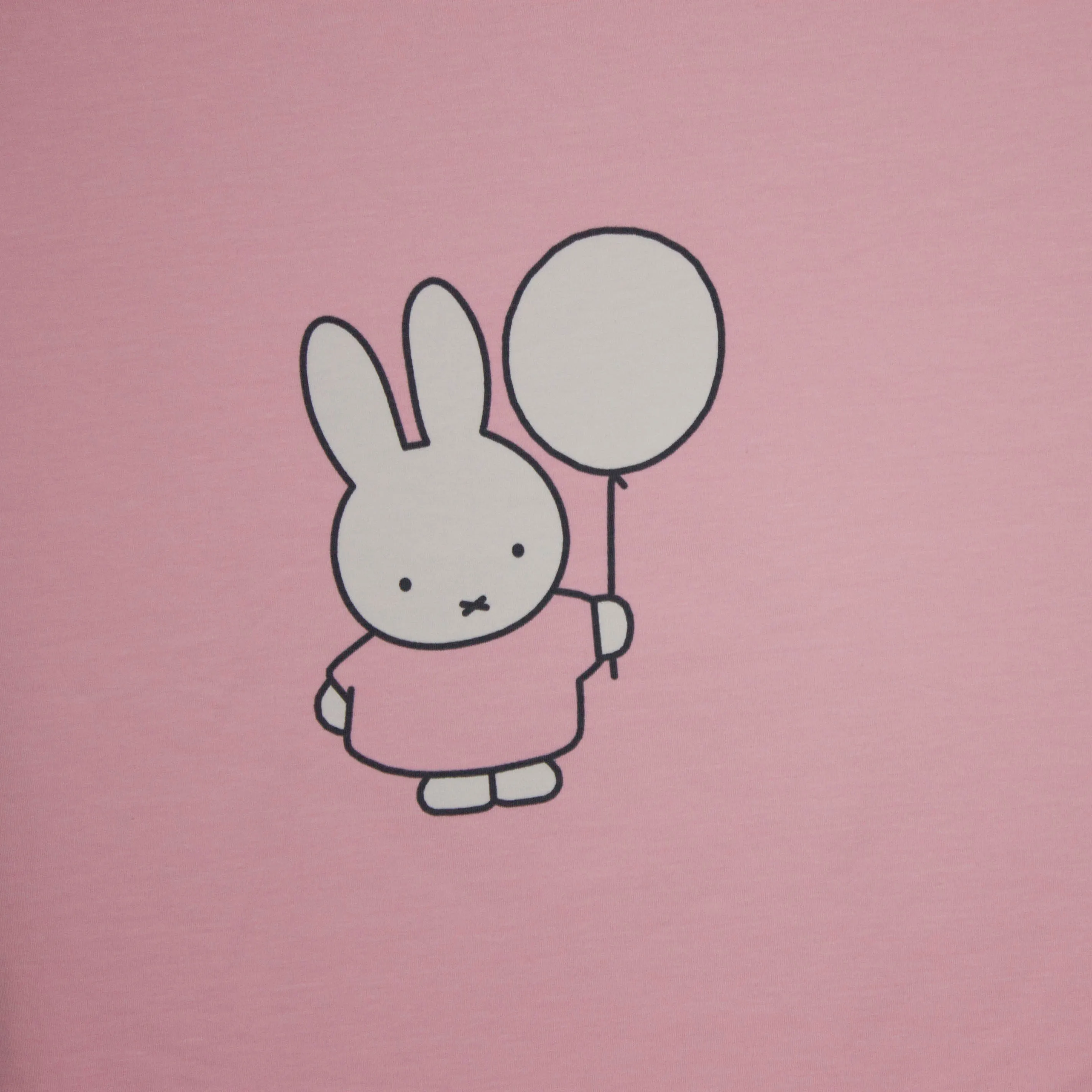 Lichtroze sweater paneel Nijntje met ballonnen