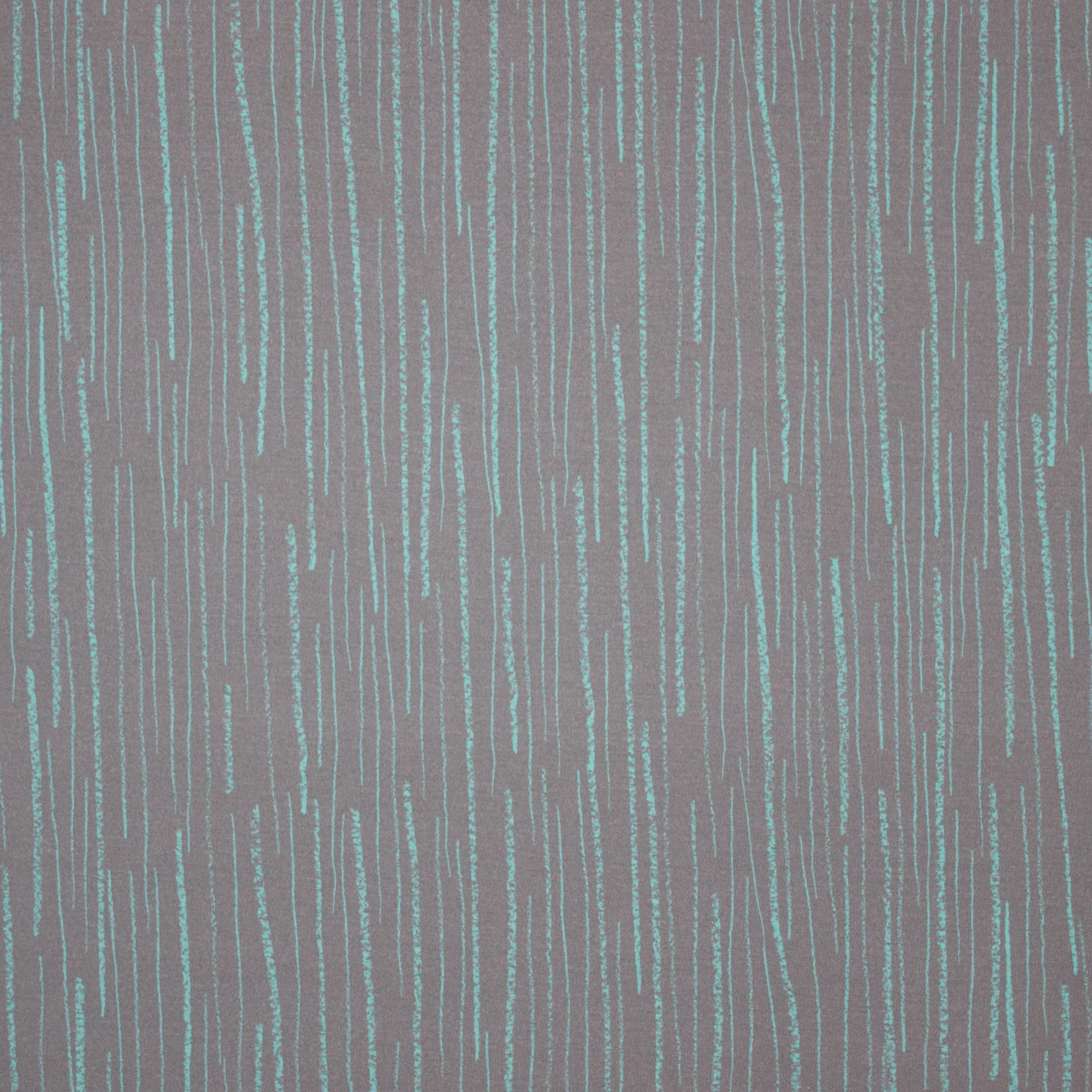 Grijze modal tricot met turquoise strepen - Lillestoff