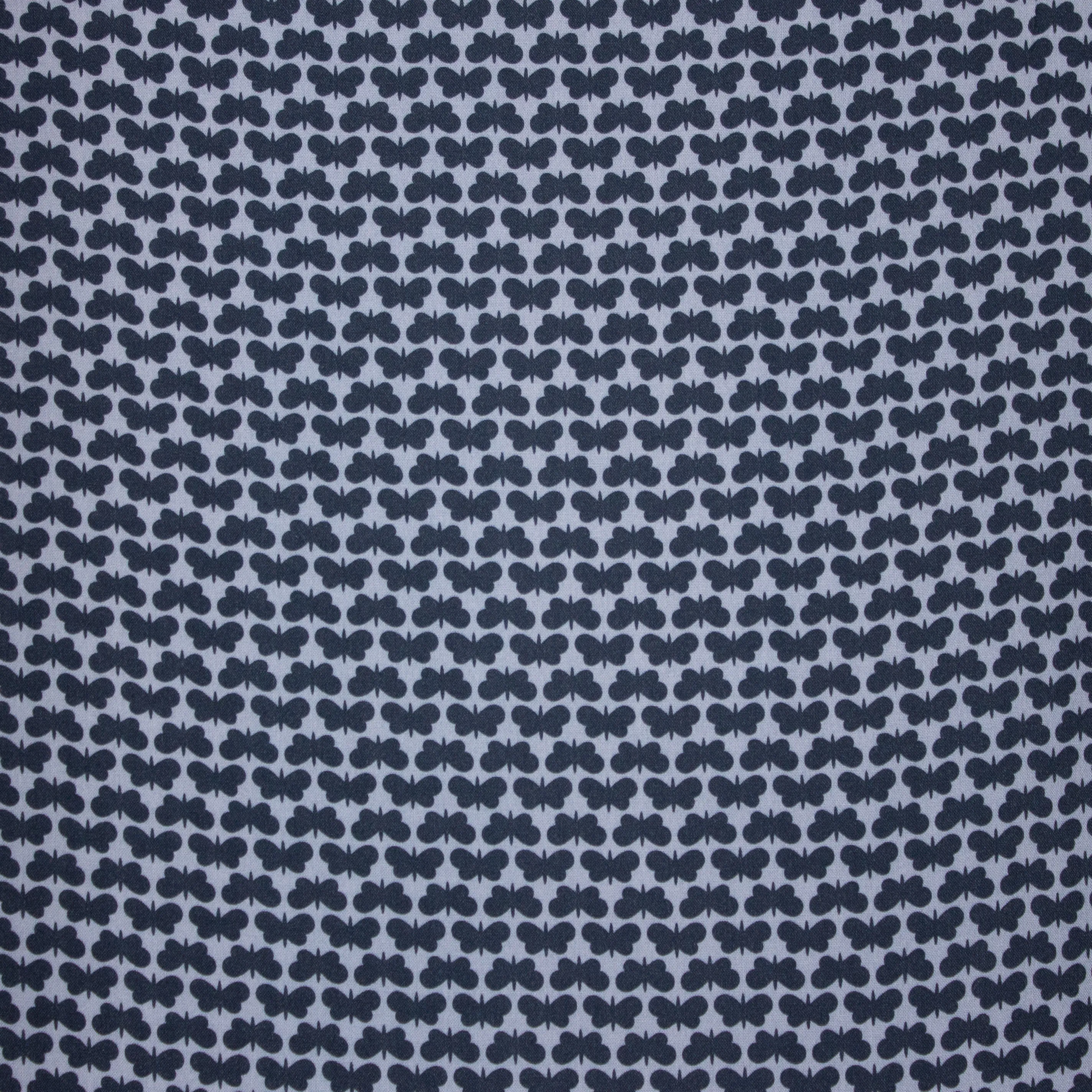 Viscose blauw met vlinders