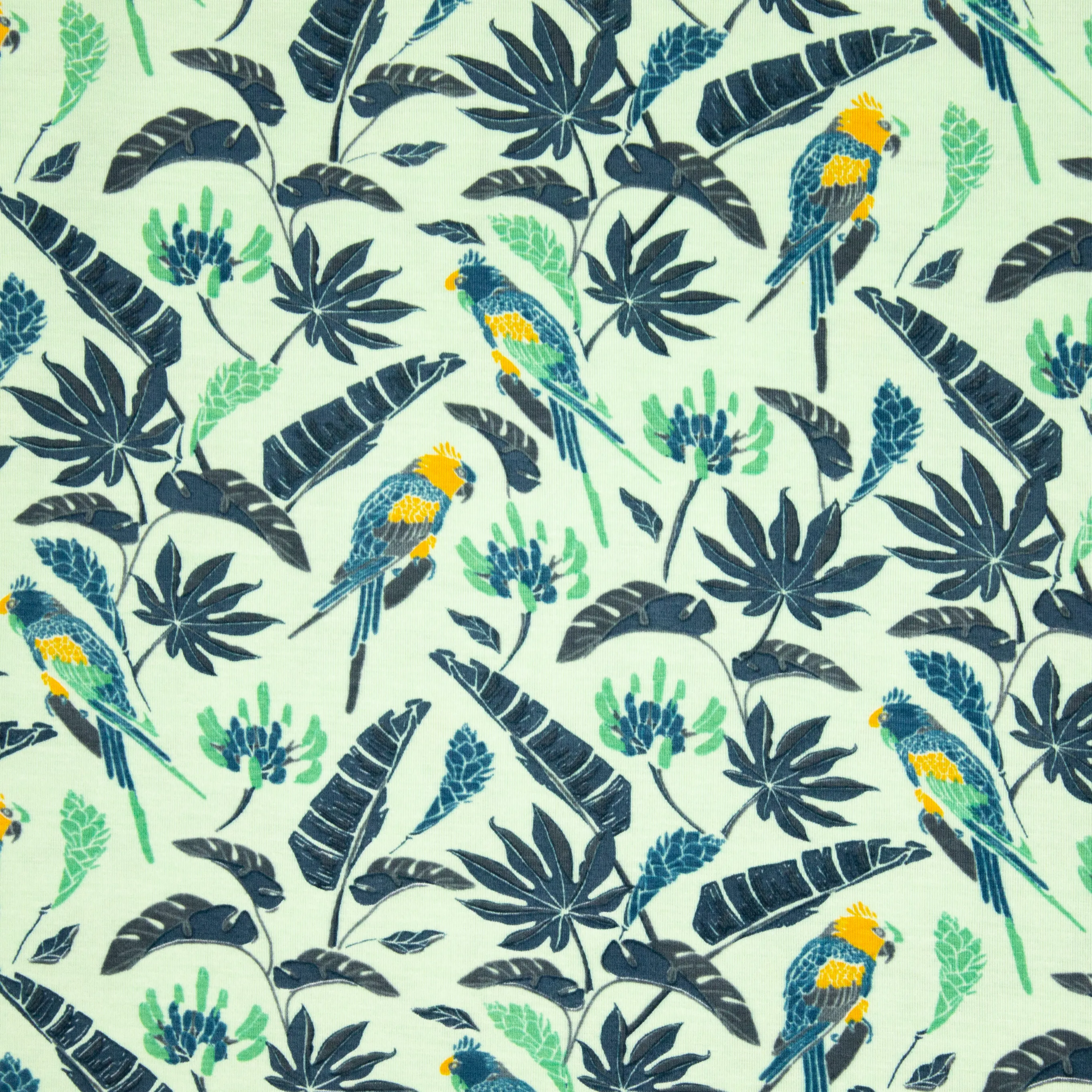 Bamboo met Tropische Bladeren en Vogels