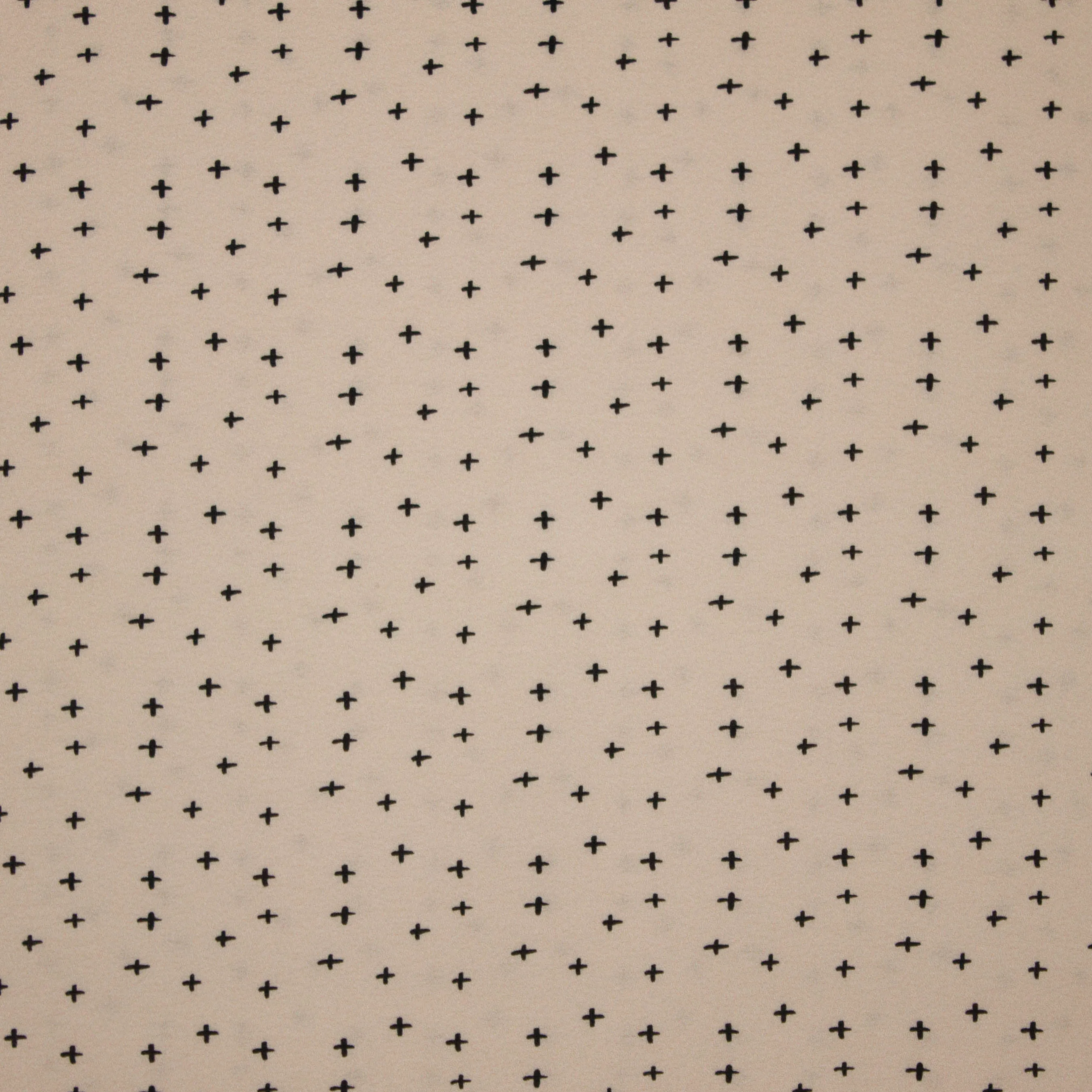 Viscose met zwart kruisjes motief