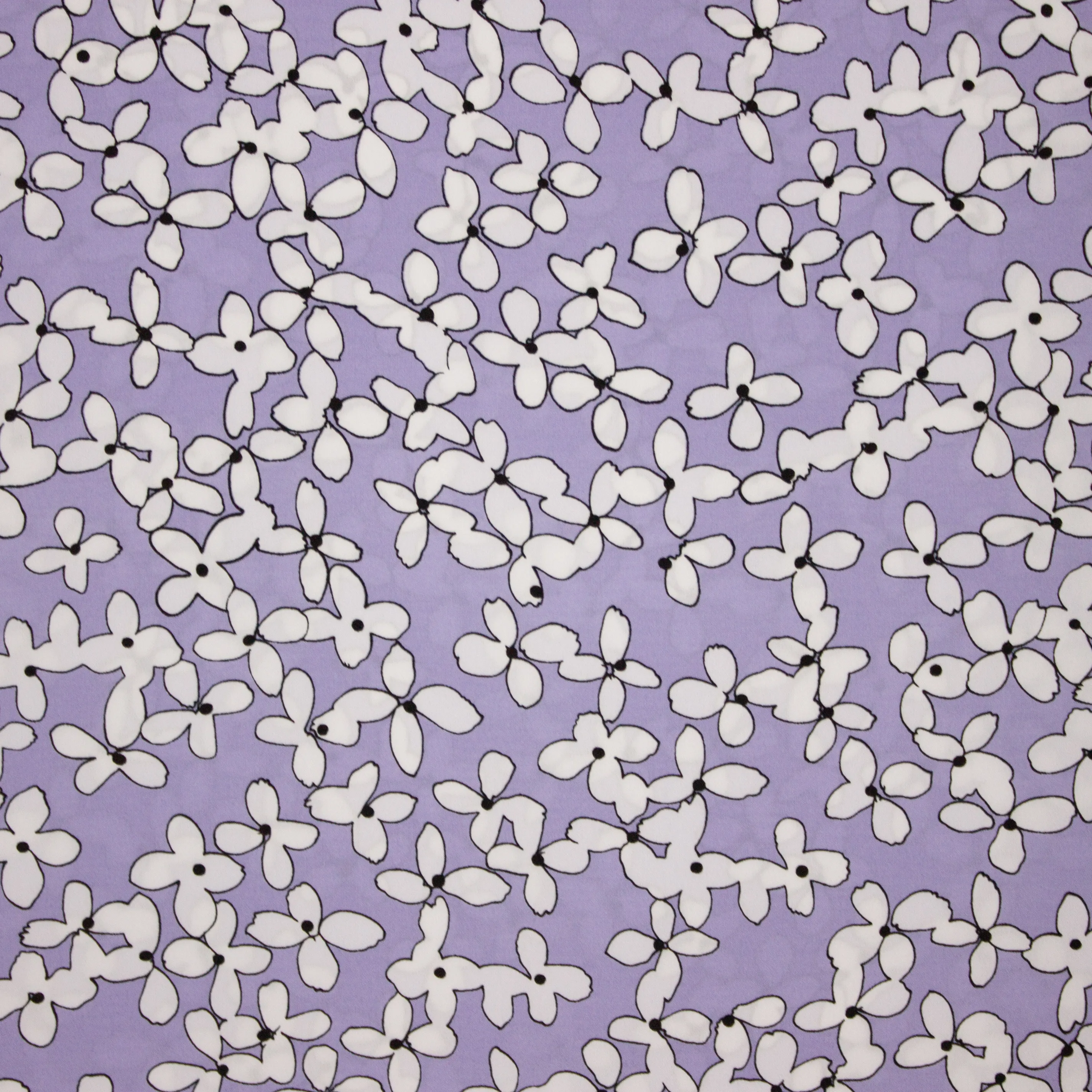 Paarse Polyester met Bloemen