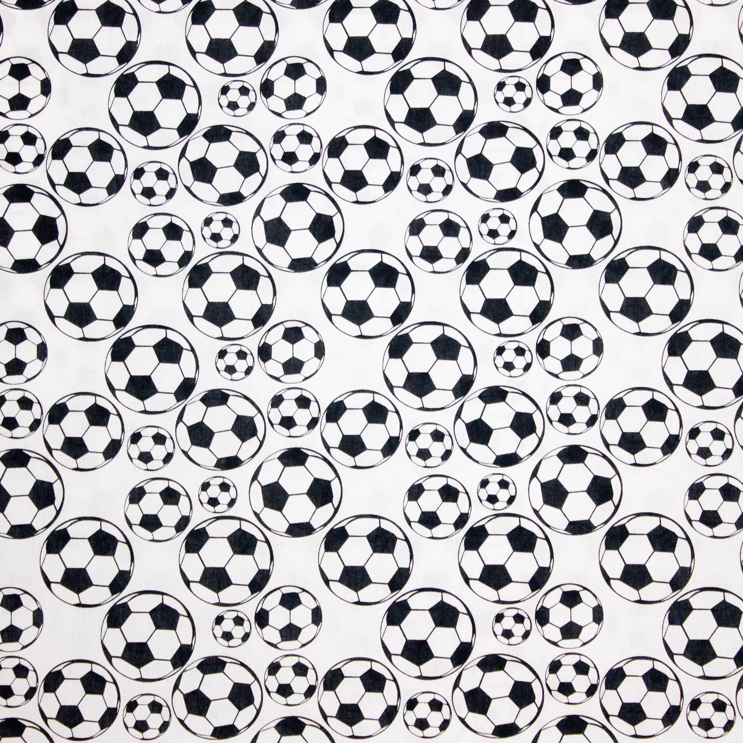 Witte Katoen met Voetballen