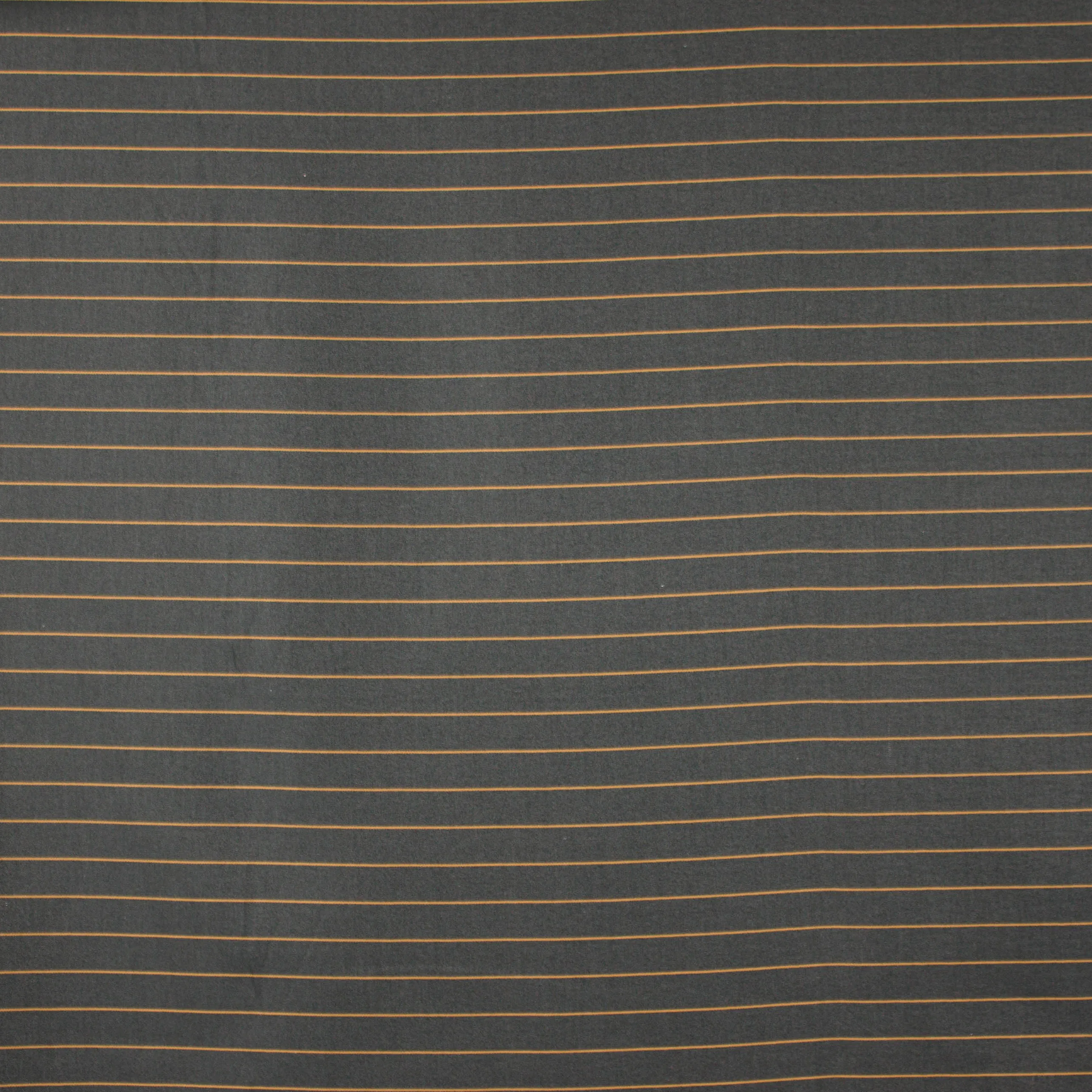 Donkerblauwe polyester / viscose / polyamide mengeling met oranje streepjes
