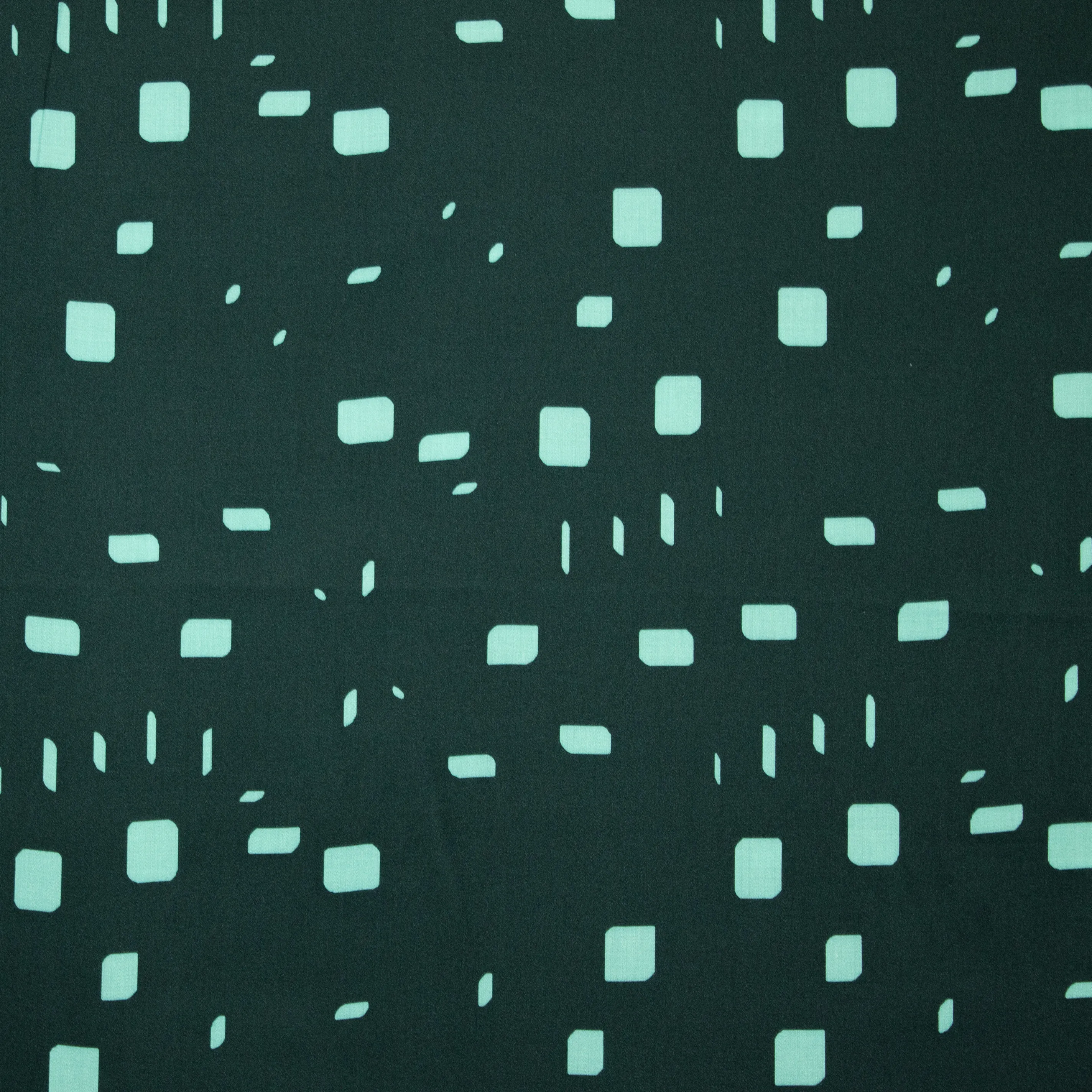 Blauwgroene Viscose met Patroon