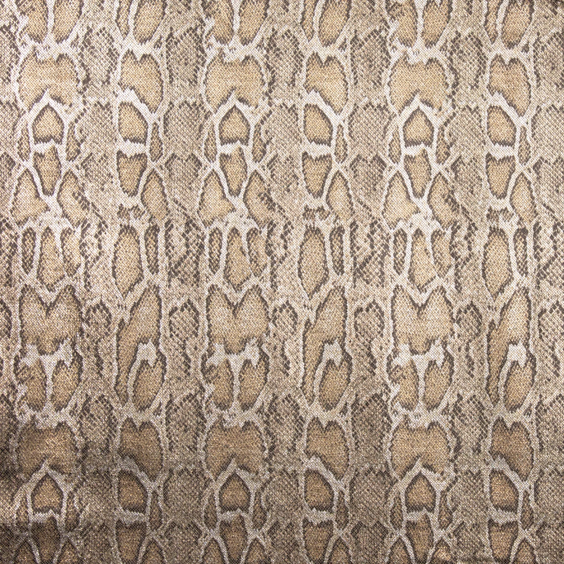 Glanzende viscose linnen met slangenprint