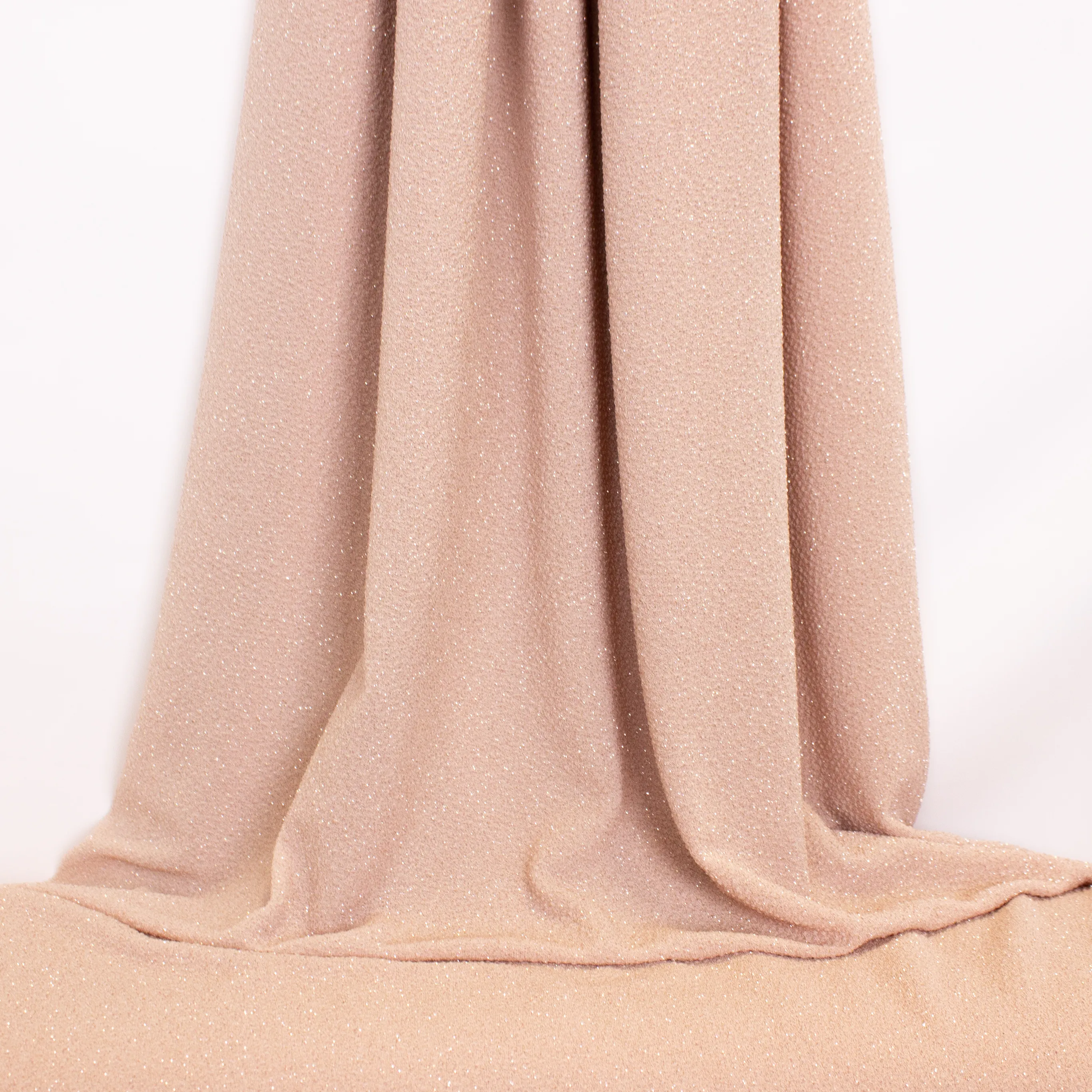Polyester tricot roze met Glitter
