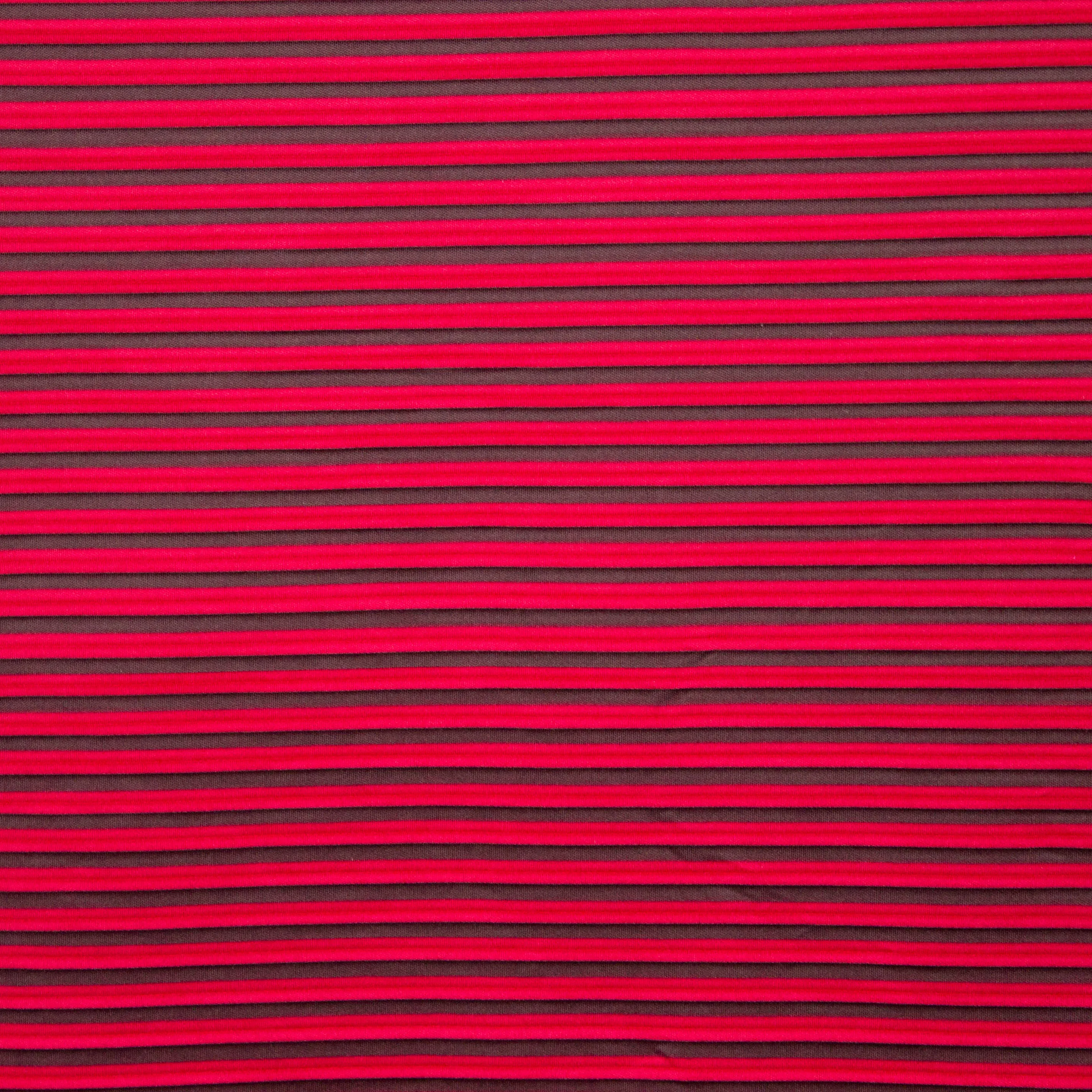 Zwart / rode plissé polyester - La Maison Victor
