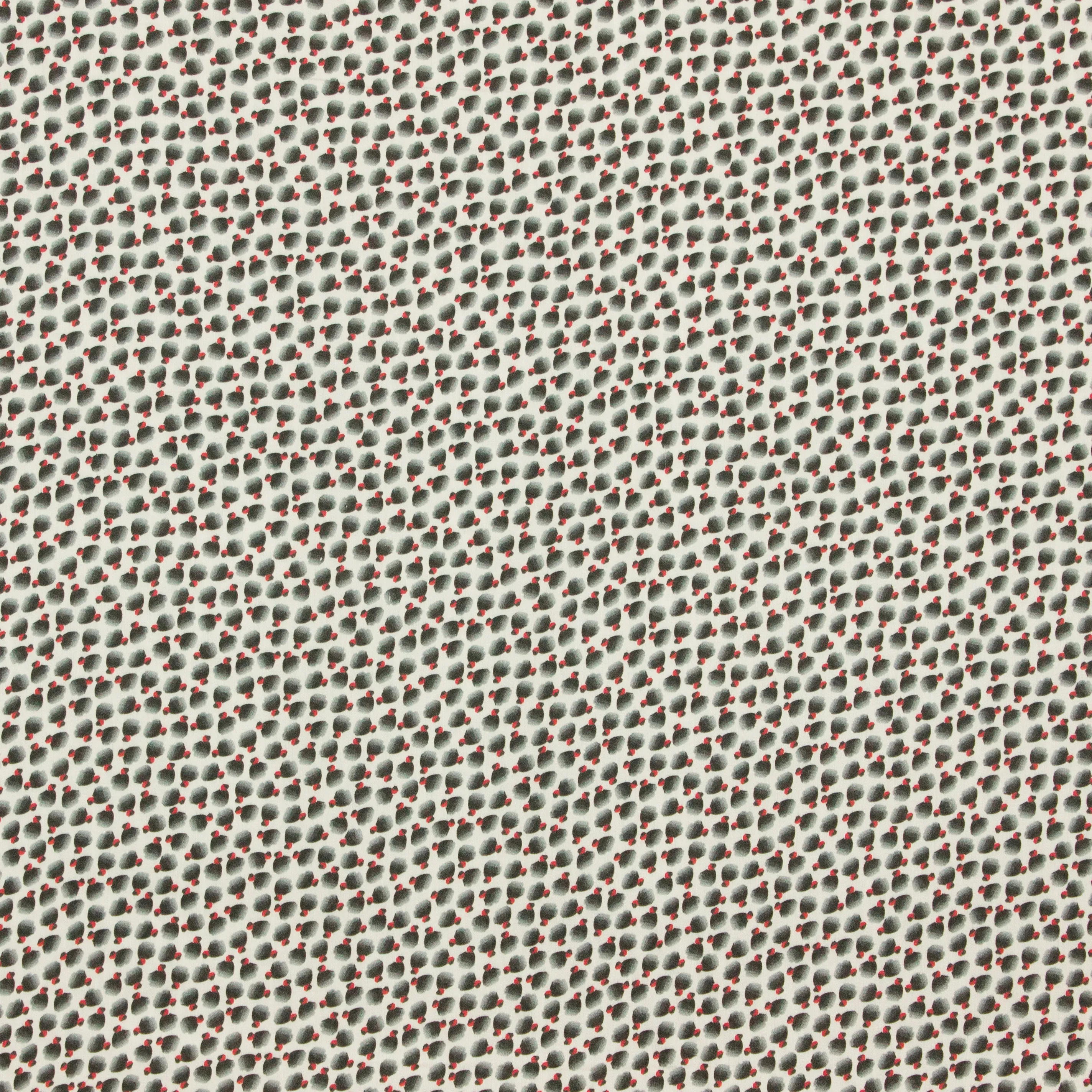 Ecru viscose met abstract vlekken patroon