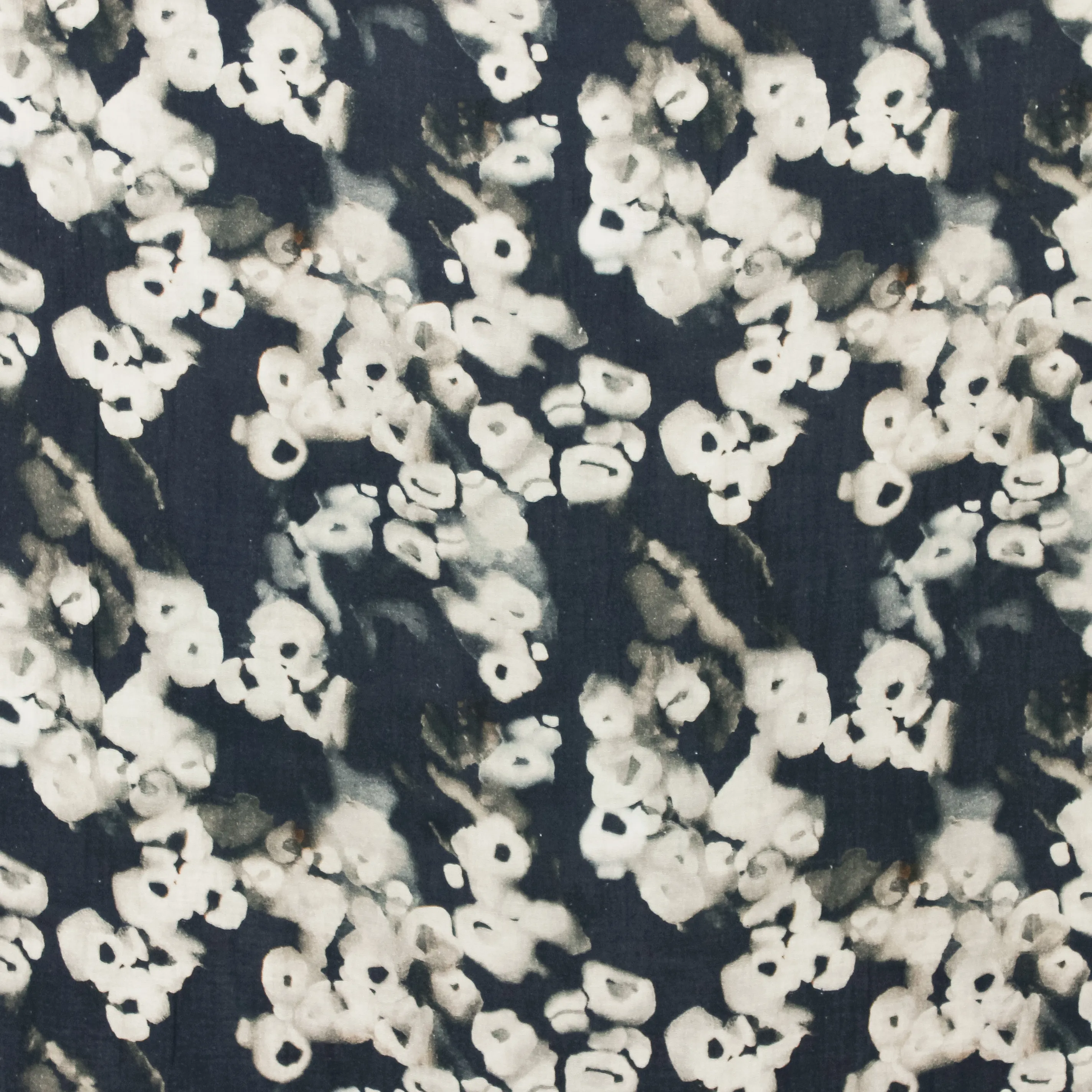 Blauwe Double Gauze met Print