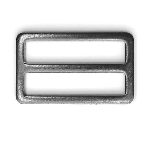 Schuifgesp - gunmetal - 38 x 8 mm