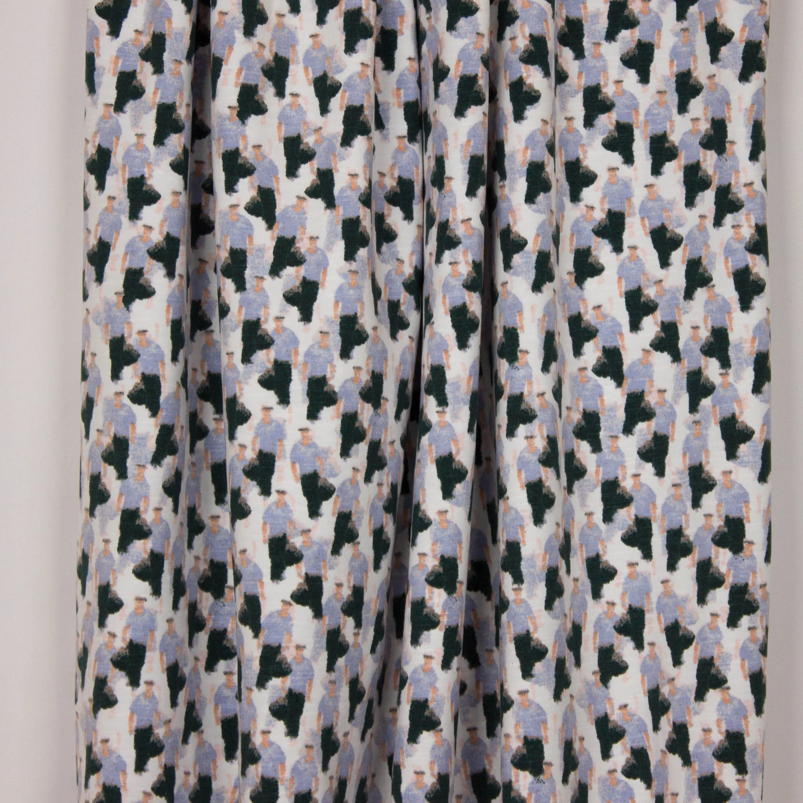 Ecru tricot met manfiguren - Milliblu's