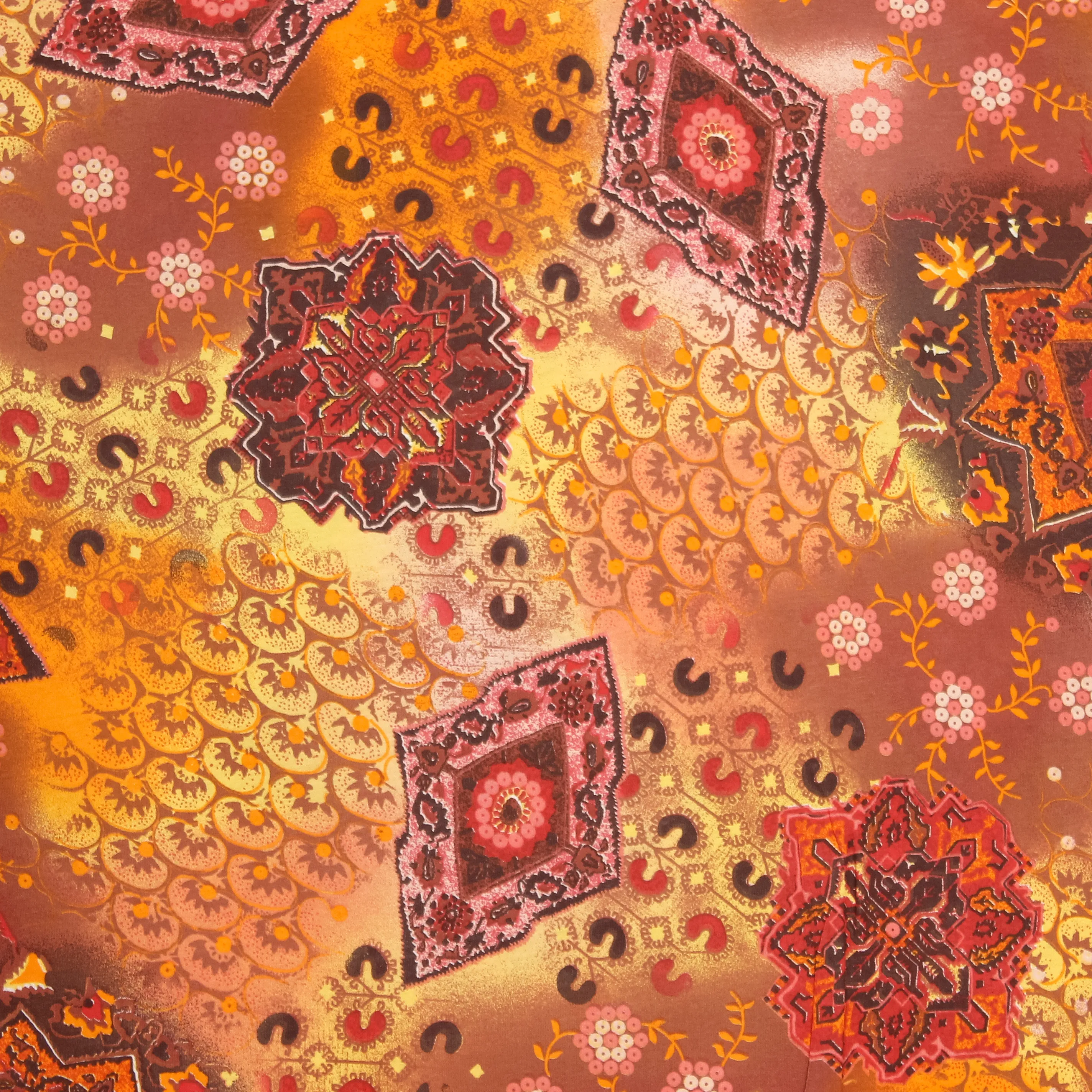 Oranje tricot gipsy retro motief