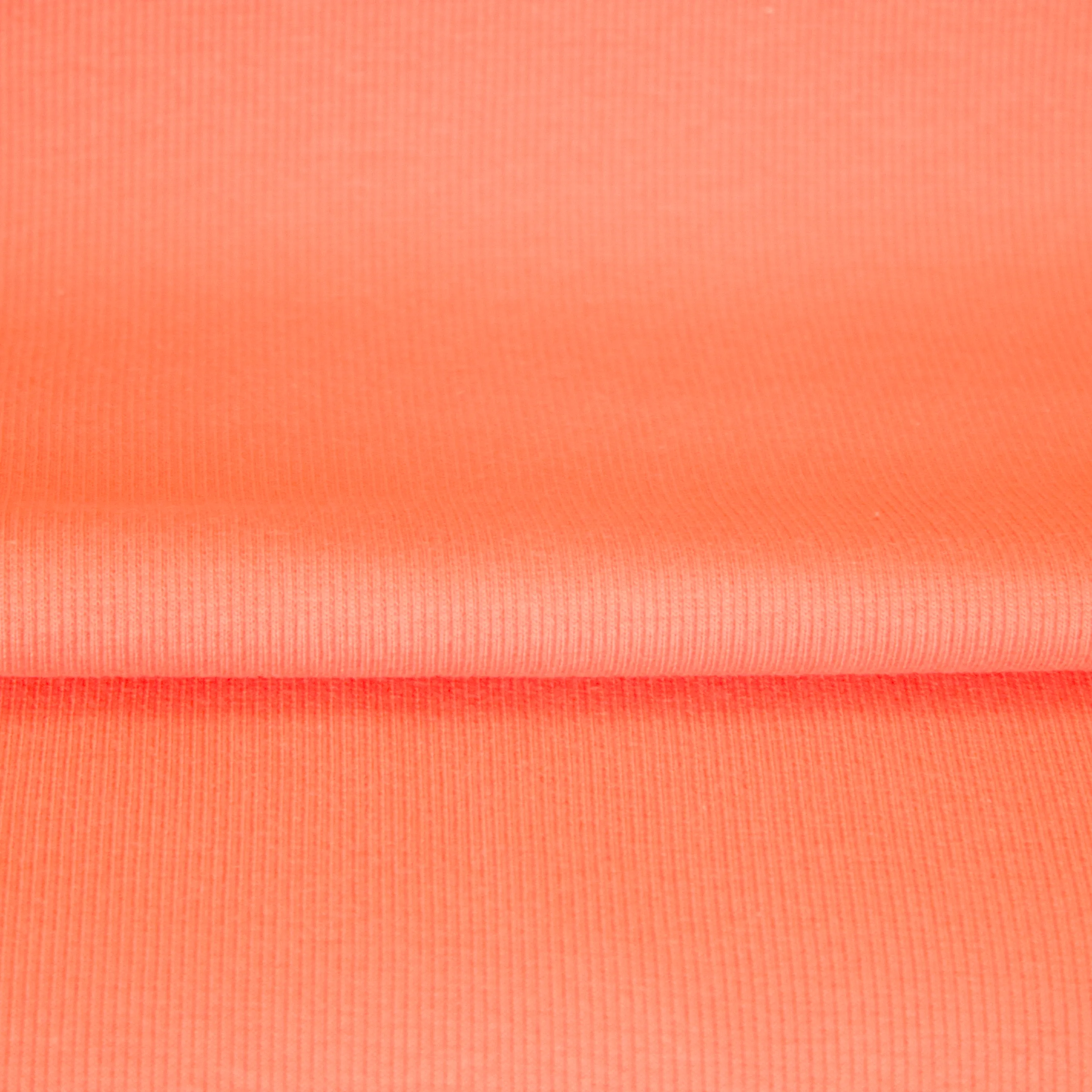 Persimmon orange geribbelde boordstof - See you at six