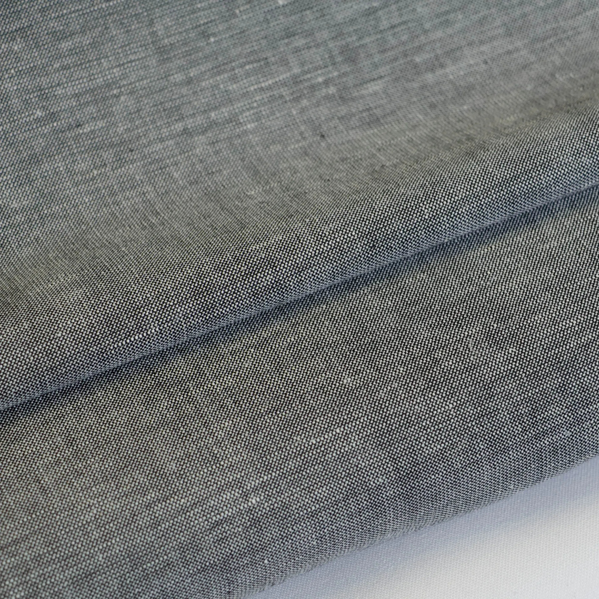 Denim mit Leinenoptik grau