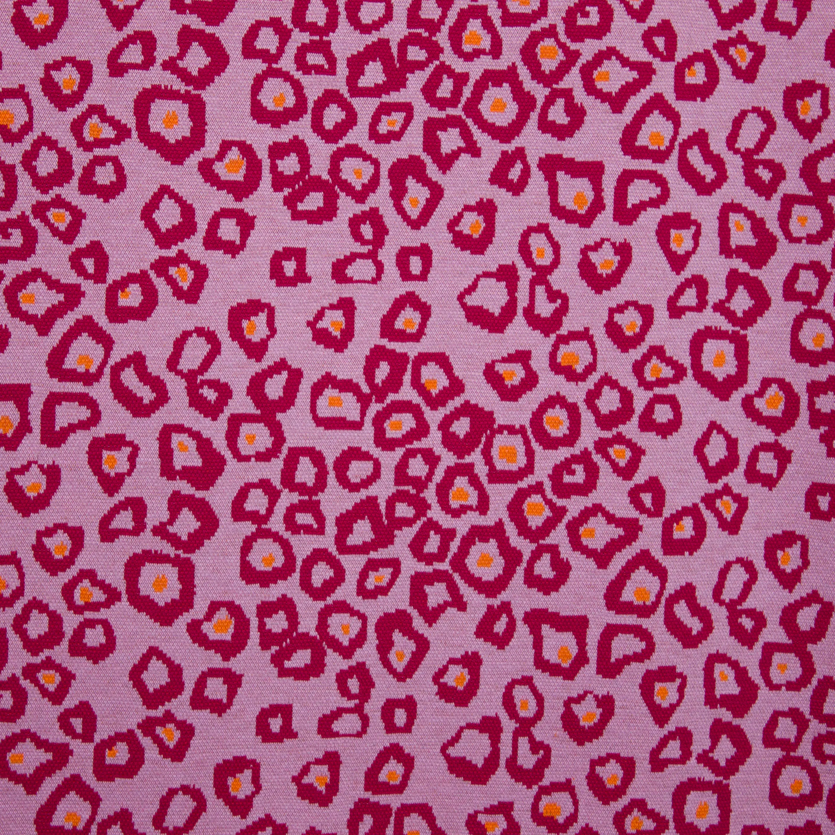 Lila jacquard jersey met abstract motiefje - Little Darling