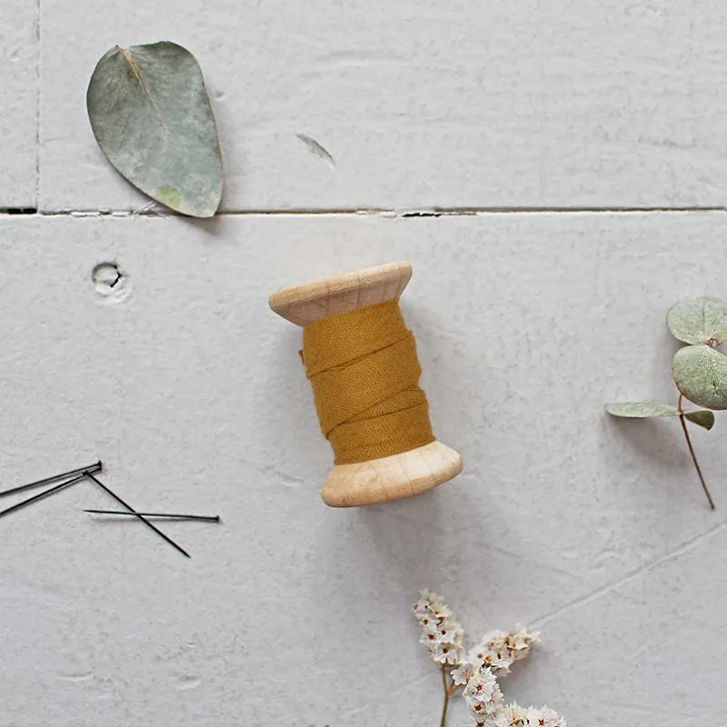 Biais 'dobby ochre' - Atelier Brunette