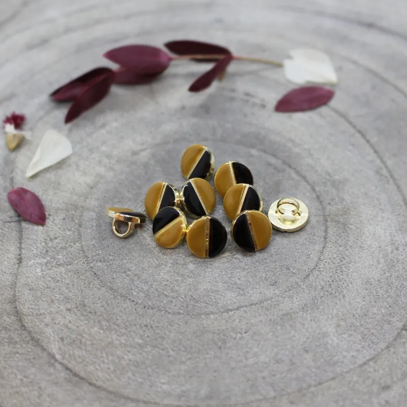 Knoopjes 9 mm 'Wink black ochre' - Atelier Brunette