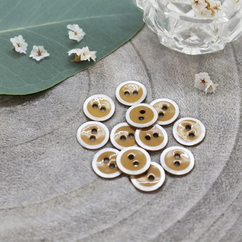 Knopen 10 mm 'Halo Ochre' - Atelier Brunette