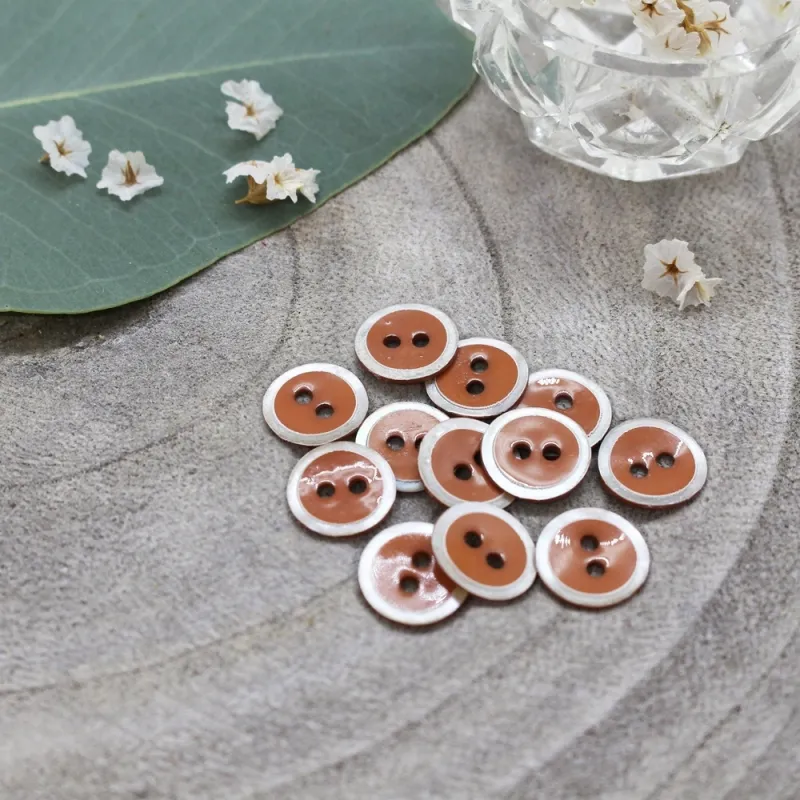 Knoopjes 10 mm 'Halo Chestnut' - Atelier Brunette