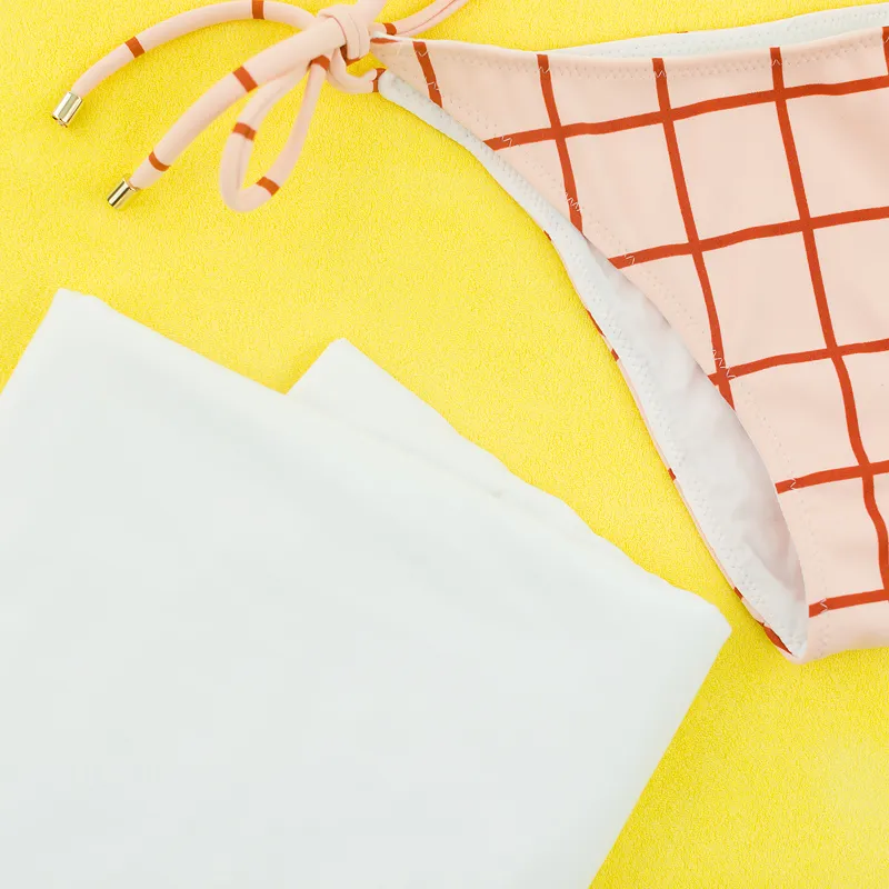 Bathing suit lining white polyester tricot - See you at six