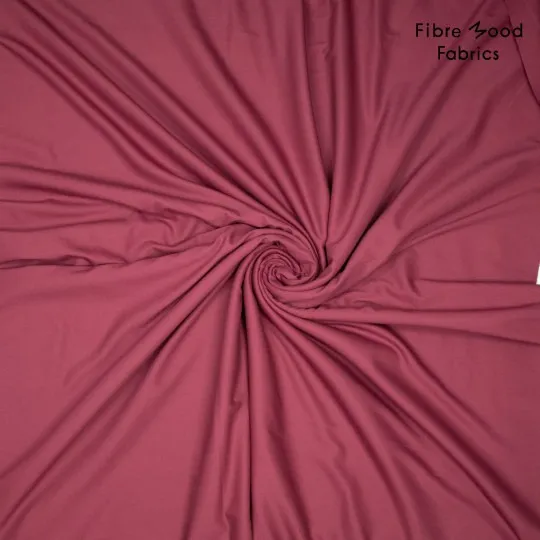 Polyester viscose twill stretch bordeaux - Fibre Mood