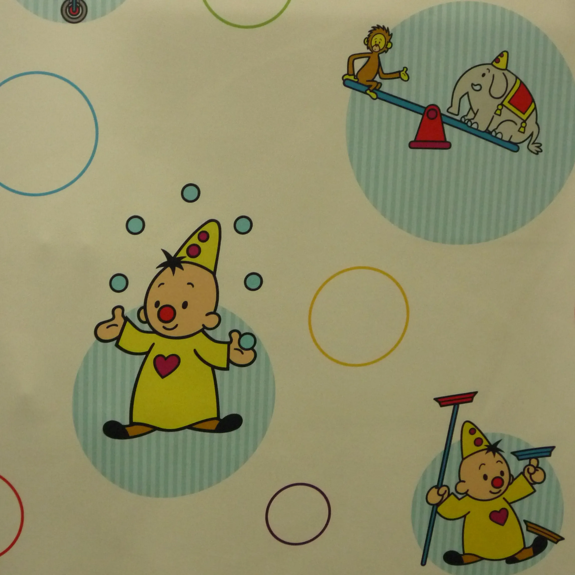 Polyester gordijnstof met Bumbamotief