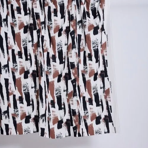 Viscose linnen met verfstrepen - bruin - Mind The Maker